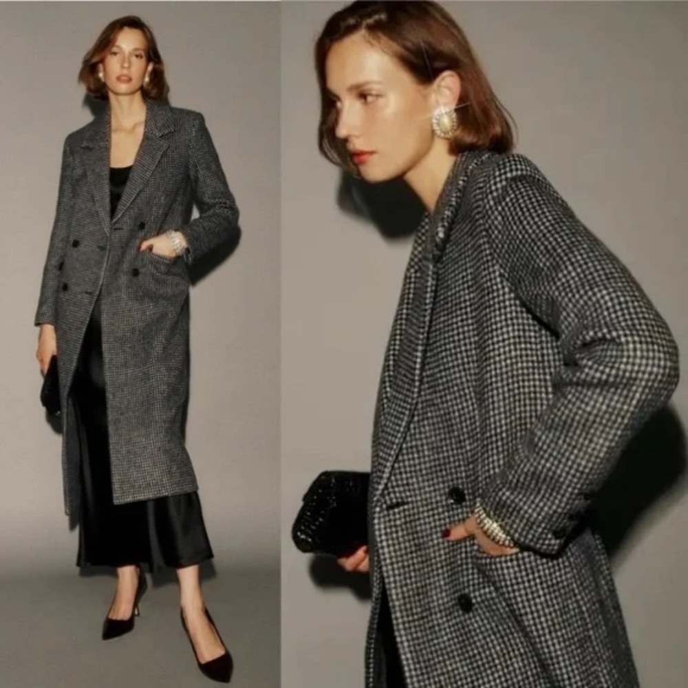 Reformation houndstooth Coat
